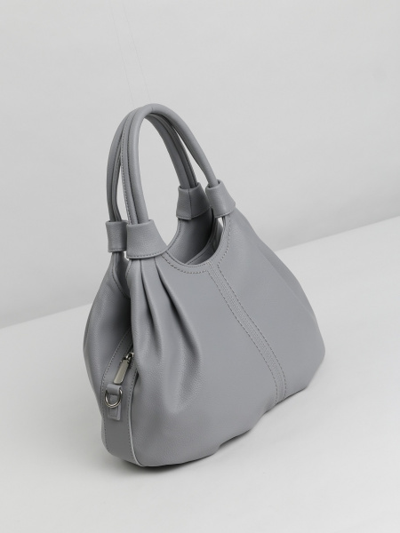 456-30 550249 Сумка хобо женская экокожа Ludor светло-серый