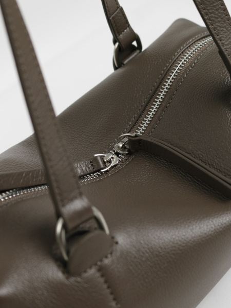 456-68 3713 Сумка доум женская натуральная кожа Ludor темно-коричневый