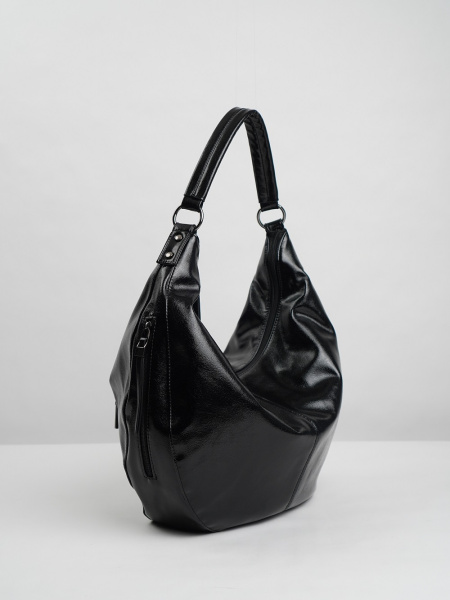 455-35 550237 Сумка хобо женская экокожа Ludor черный