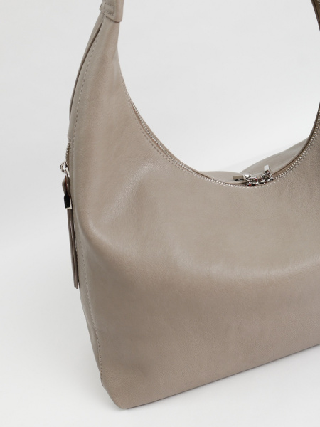 456-03 550282 Сумка хобо женская экокожа Ludor темно-бежевый