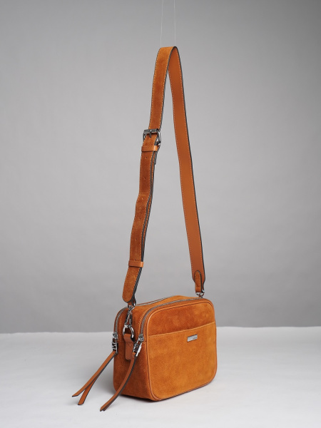 фото 452-45 98177-3 Сумка кросс-боди женская натуральная замша Safenta коричневый