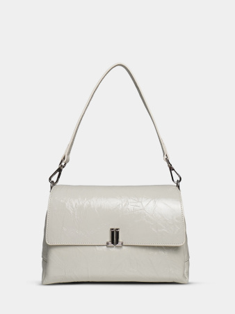 452-09 83360масло Сумка стракчэд женская натуральная кожа Ludor светло-серый