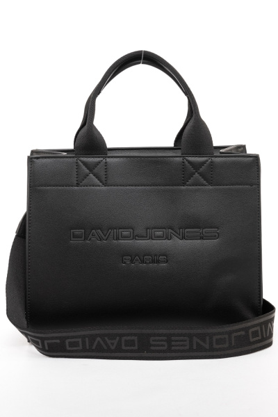 440-23 СМ7284 Сумка тоут женская экокожа David Jones черный