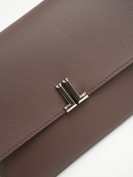 456-42 83360 Сумка Флап женская натуральная кожа Ludor темно-коричневый