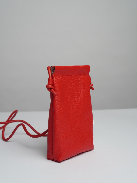 фото 450-69 8027 Сумка кросс-боди женская натуральная кожа Ludor красный