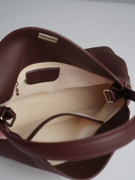 454-82 F9889В Сумка тоут женская натуральная кожа Ludor бежевый