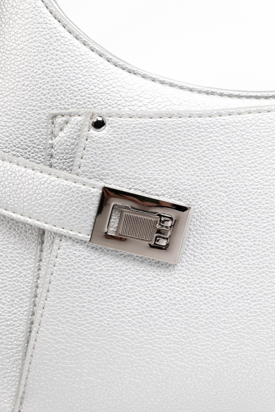 426-42 G8007 Сумка хобо женская экокожа Ludor серебристый