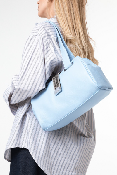442-42 5193 Сумка тоут женская экокожа Safenta голубой