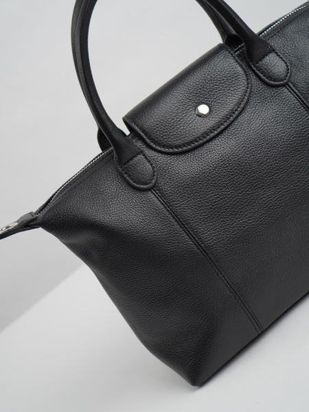 454-15 2406 Сумка тоут женская натуральная кожа Ludor черный