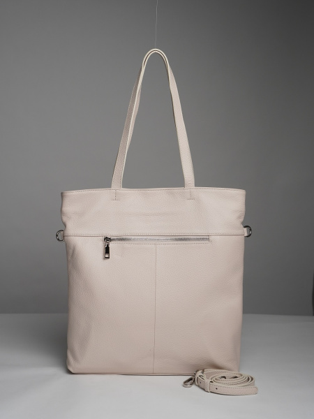 фото 452-05 20512 Сумка шоппер женская натуральная кожа Ludor молочный