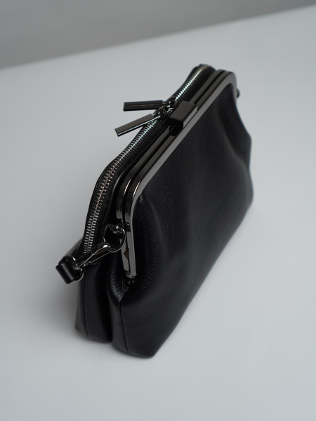 455-46 550227 Сумка фрейм женская экокожа Ludor черный