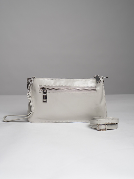 фото 451-89 711масло Клатч женский натуральная кожа Ludor светло-серый