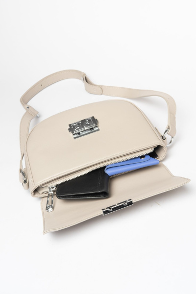 фото 417-07 Q5953 Сумка кросс-боди женская натуральная кожа Polina&Eiterou бежевый