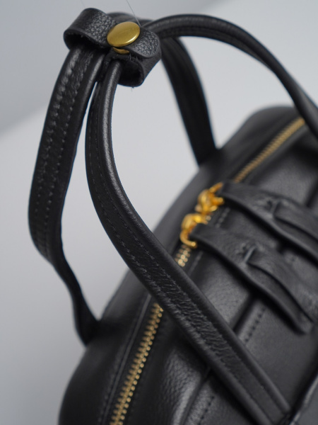 448-88 1879 Сумка доум женская натуральная кожа Ludor черный