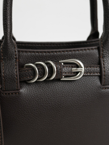 457-50 8845 Сумка тоут женская натуральная кожа Ludor темно-коричневый