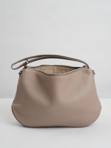 454-13 7771 Сумка хобо женская натуральная кожа Ludor темно-бежевый