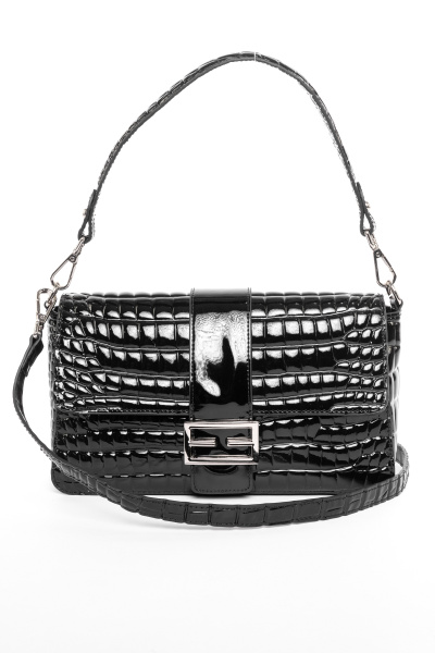 440-72 1891 Сумка стракчэд женская натуральная кожа Ludor черный