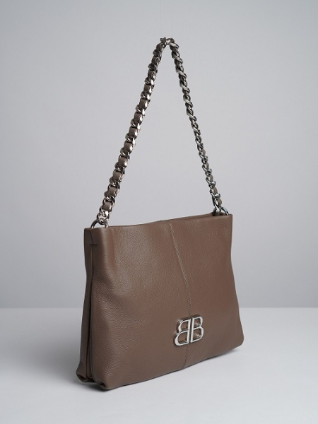 фото 448-85 187 Сумка кросс-боди женская натуральная кожа Ludor темно-беж