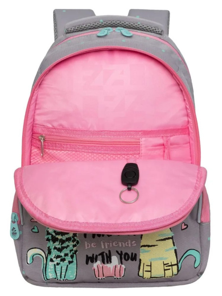 фото 429-12 RG-460-1 Рюкзак для девочки Grizzly серый