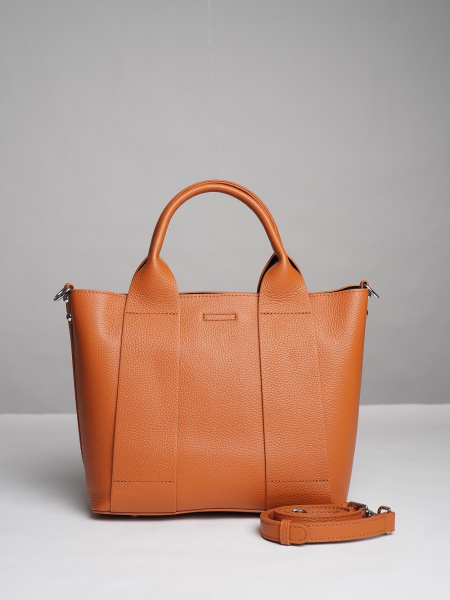 452-67 9906 Сумка тоут женская натуральная кожа Ludor коричневый