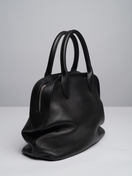 449-74 1885 Сумка доум женская натуральная кожа Ludor черный