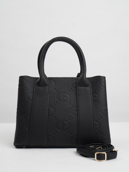 438-70 АА012401002 Сумка тоут женская экокожа Chrisbella черный