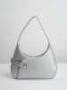 426-42 G8007 Сумка хобо женская экокожа Ludor серебристый