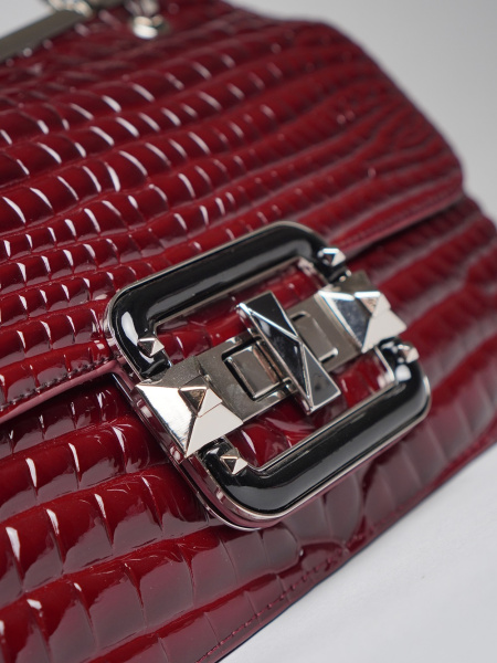 440-70 1931 Сумка стракчэд женская натуральная кожа Ludor бордовый