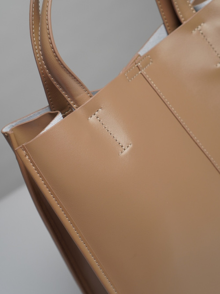 455-78 219 Сумка тоут женская натуральная кожа Ludor бежевый