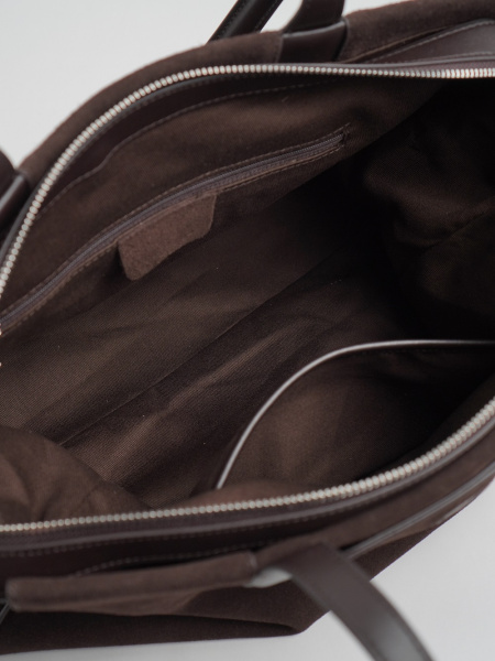 454-57 98170 Сумка тоут женская замша Ludor темно-коричневый