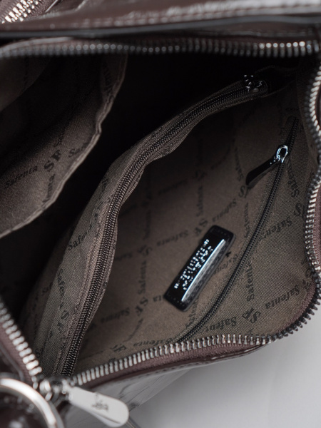 451-20 51164 Сумка хобо женская экокожа Safenta темно-серый