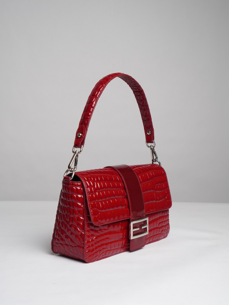 440-73 1891 Сумка стракчэд женская натуральная кожа Ludor красный