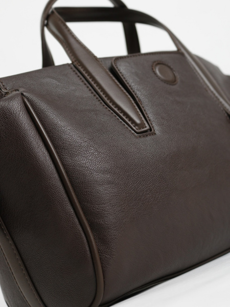 456-22 550286 Сумка тоут женская экокожа Ludor темно-коричневый