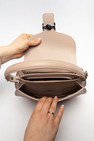 фото 422-92 Y1690-1 Сумка кросс-боди женская натуральная кожа Ludor розовый