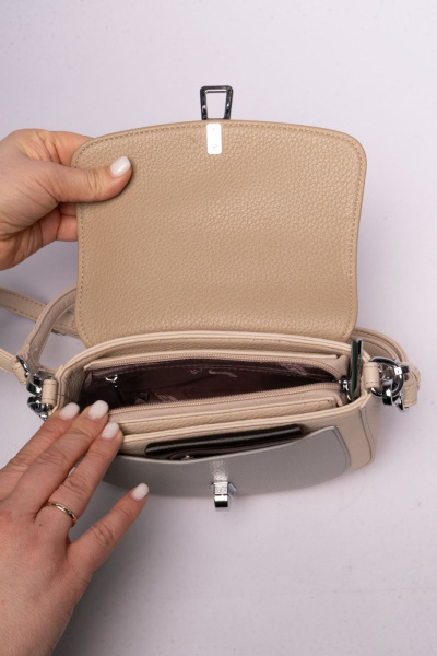 фото 420-92 Y1645-1K Сумка кросс-боди женская экокожа Ludor бежевый
