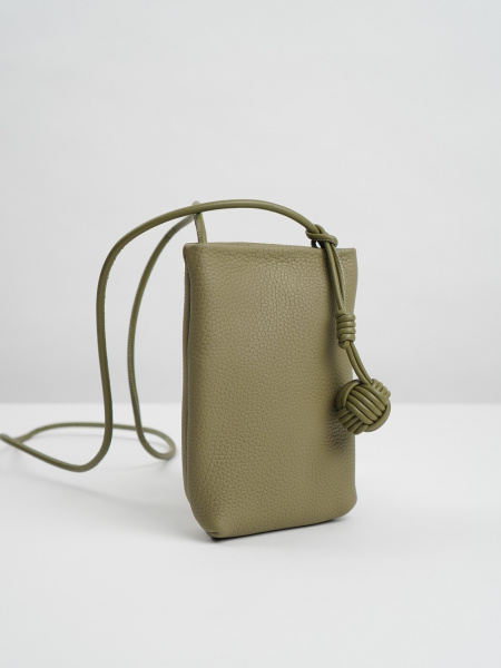 фото 453-51 2022 Сумка кросс-боди женская натуральная кожа DG зеленый