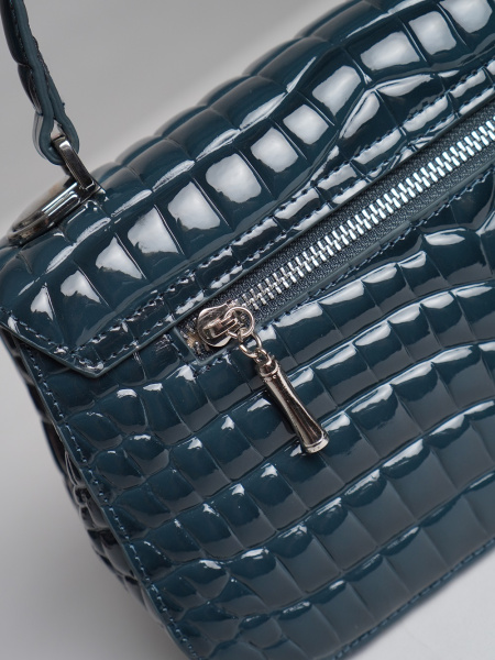 440-95 1901 Сумка стракчэд женская натуральная кожа Ludor темно-синий