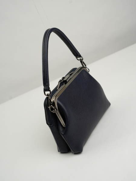 455-48 550227 Сумка фрейм женская экокожа Ludor синий