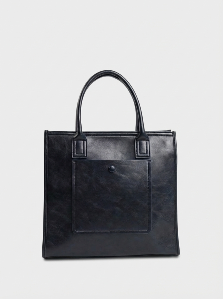 456-11 550273 Сумка тоут женская экокожа Ludor темно-синий