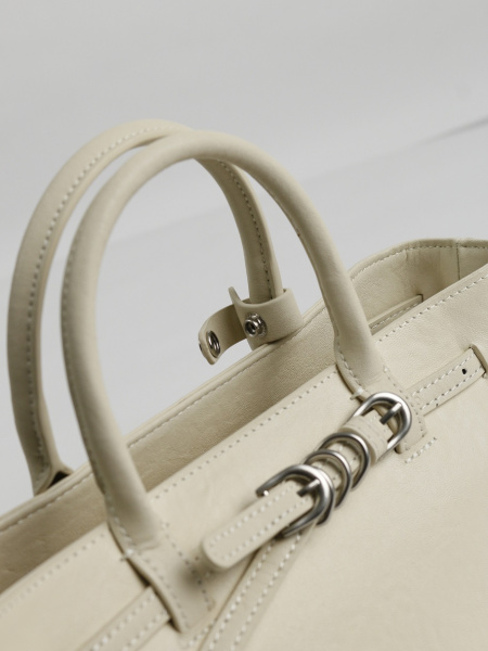 456-71 325 Сумка тоут женская натуральная кожа Ludor бежевый