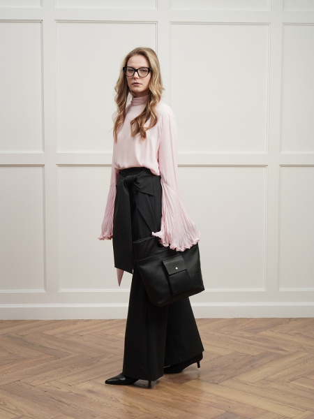 фото 448-84 1878 Сумка шоппер женская натуральная кожа Ludor черный