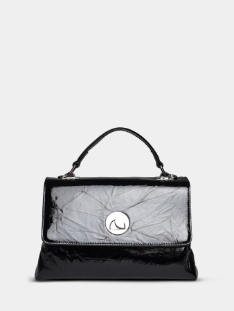 452-06 66-19масло Сумка стракчэд женская натуральная кожа Ludor черный