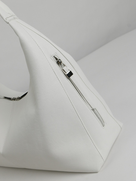 456-05 550282 Сумка хобо женская экокожа Ludor белый