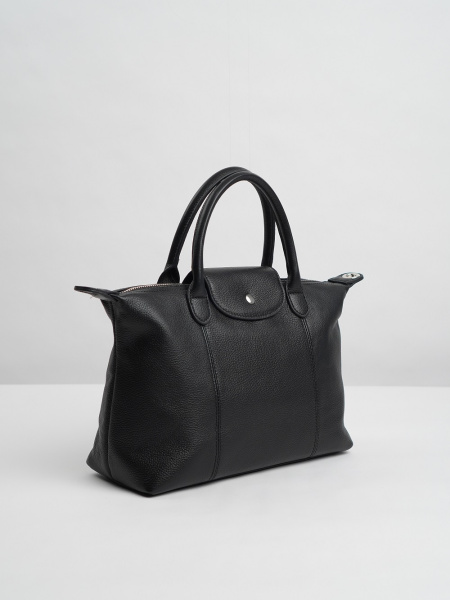 454-15 2406 Сумка тоут женская натуральная кожа Ludor черный