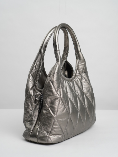 432-14 Р2900-2 Сумка хобо женская экокожа Ludor серый