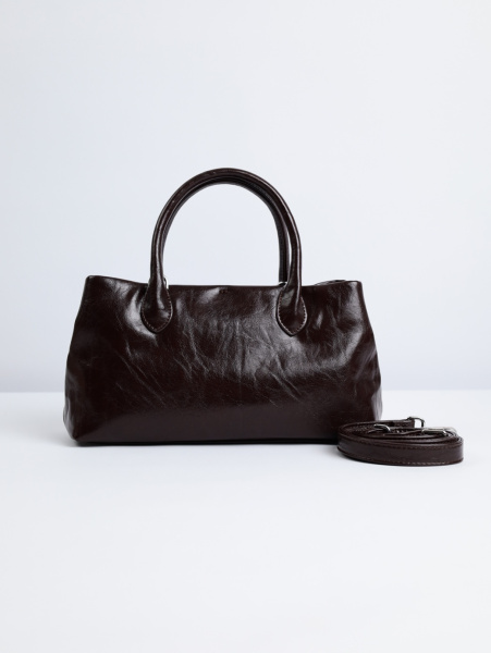 460-76 550303 Сумка тоут женская экокожа Ludor темно-коричневый