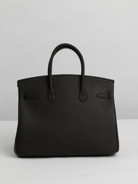 455-84 ВК35 Сумка тоут женская натуральная кожа Ludor темно-коричневый