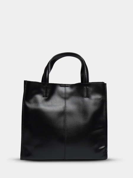 455-79 219 Сумка тоут женская натуральная кожа Ludor черный