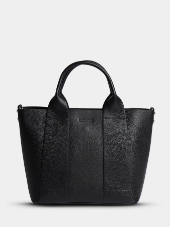 452-66 9906 Сумка тоут женская натуральная кожа Ludor черный