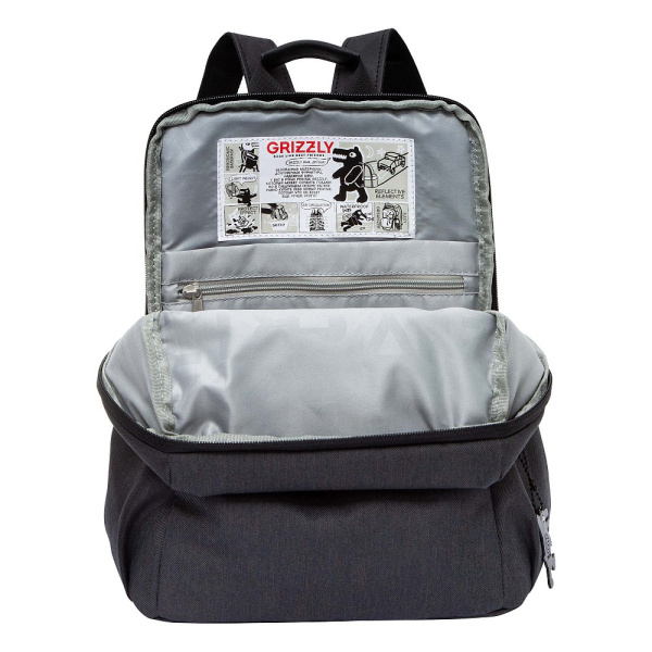 фото 454-09 RXL-329-1z Рюкзак городской женский Grizzly черно-белый